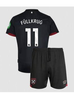 West Ham United Niclas Fullkrug #11 Replika Borta Kläder Barn 2024-25 Kortärmad (+ byxor)